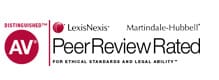 AV - Lexis Nexis - Martindale Hubbell - Peer Review Rated - For Ethical Standards And Legal Ability